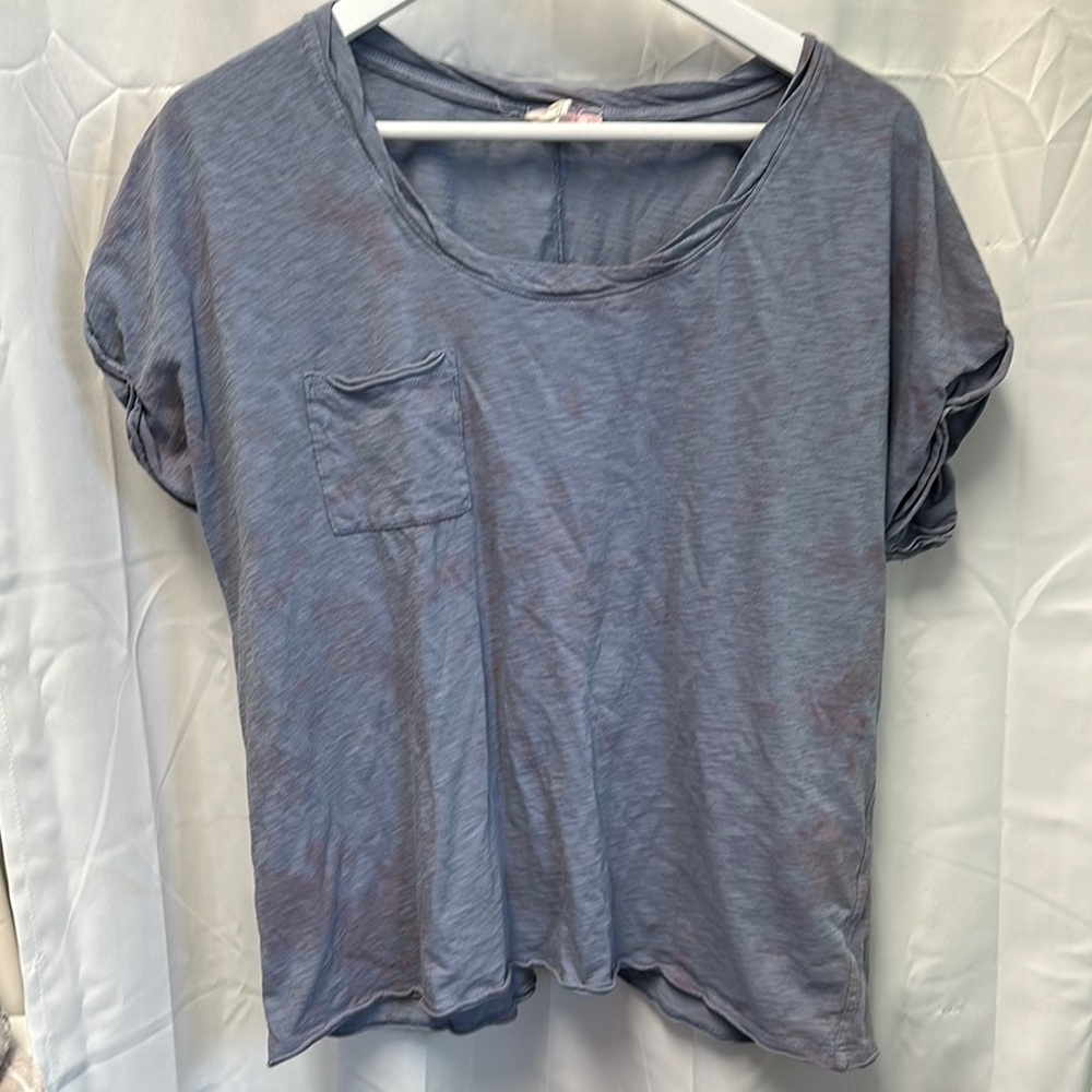 White Crow Blue Tie Dye Short Sleeve Tee